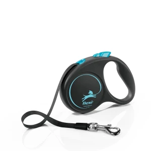 Flexi Black Design szalagos póráz Kék S 5m/15kg